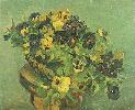 Vincent Van Gogh. Tambourine with Pansies.