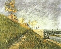 Vincent Van Gogh. Banks of the Seine with Pont de Clichy.