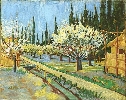 Vincent Van Gogh. Orchard in Blossom, Bordered by Cypresses.